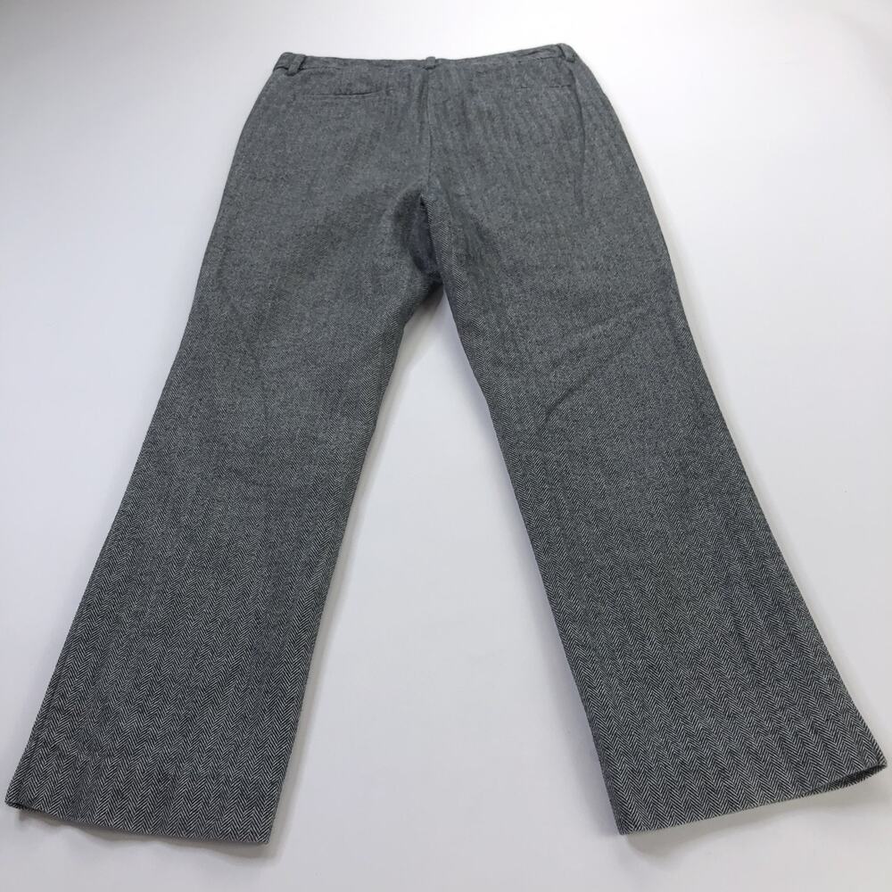 L.L. Bean Classic Fit Herringbone 12 (Fit 33W 27L) Lined Dress Pants Gray READ